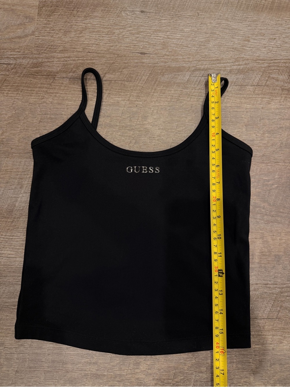 GUESS Athleisure Black Logo Top Size XS Y2K Inspired Casual Stretch Tee - Picture 4 of 7